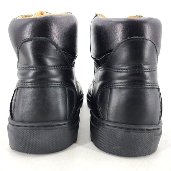 MM6 Maison Margiela Black Nappa Calfskin High Top Sneakers Mens 7 Casual Shoes - Picture 5 of 10